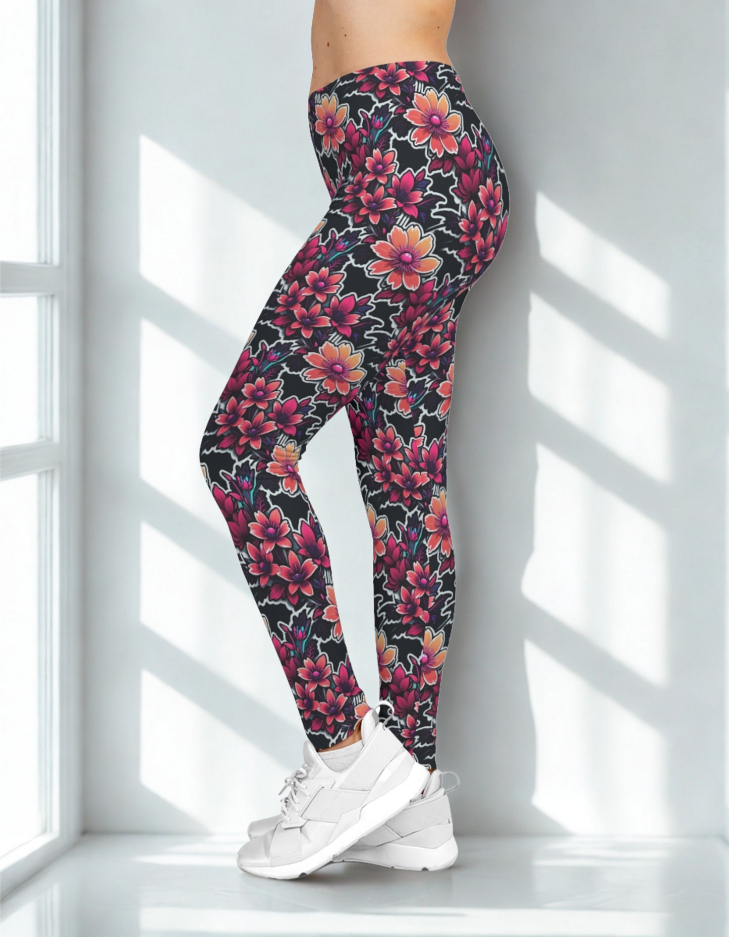 Pink Floral Leggings
