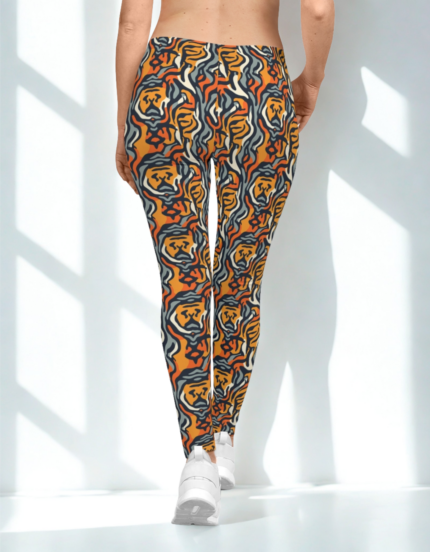 Abstract Tiger Print Leggings