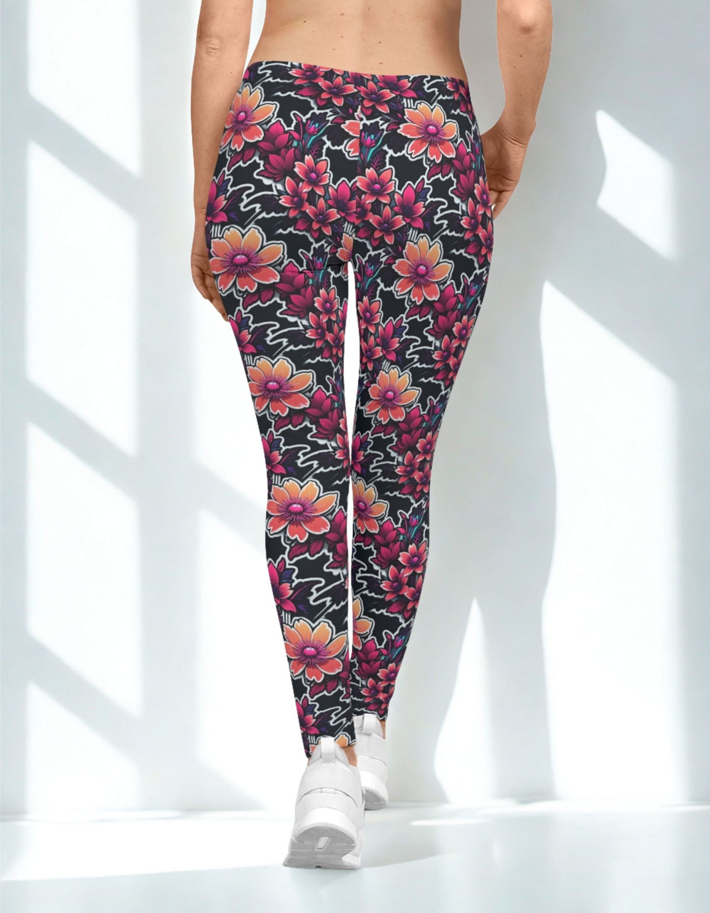 Pink Floral Leggings