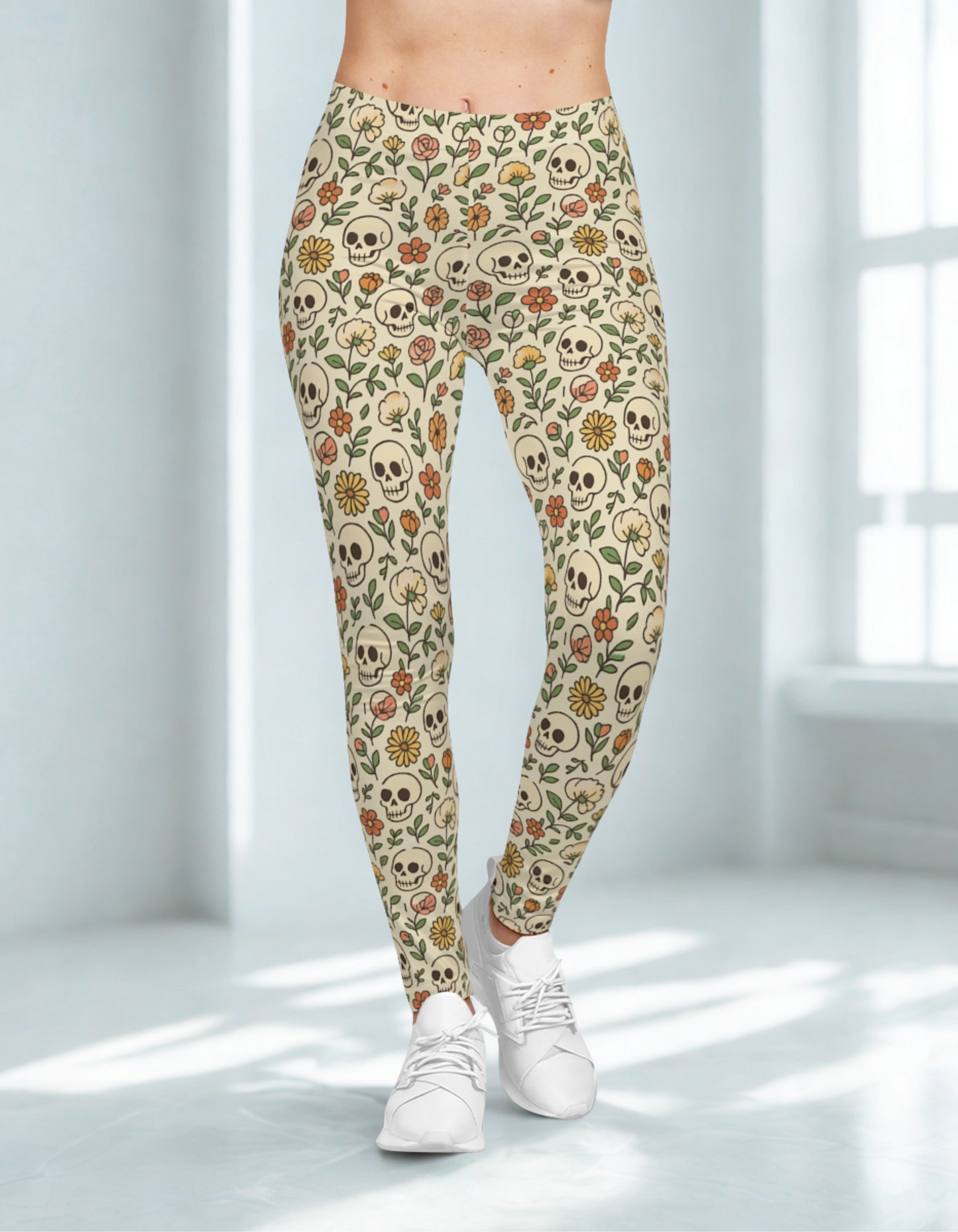 Skull Flower Leggings
