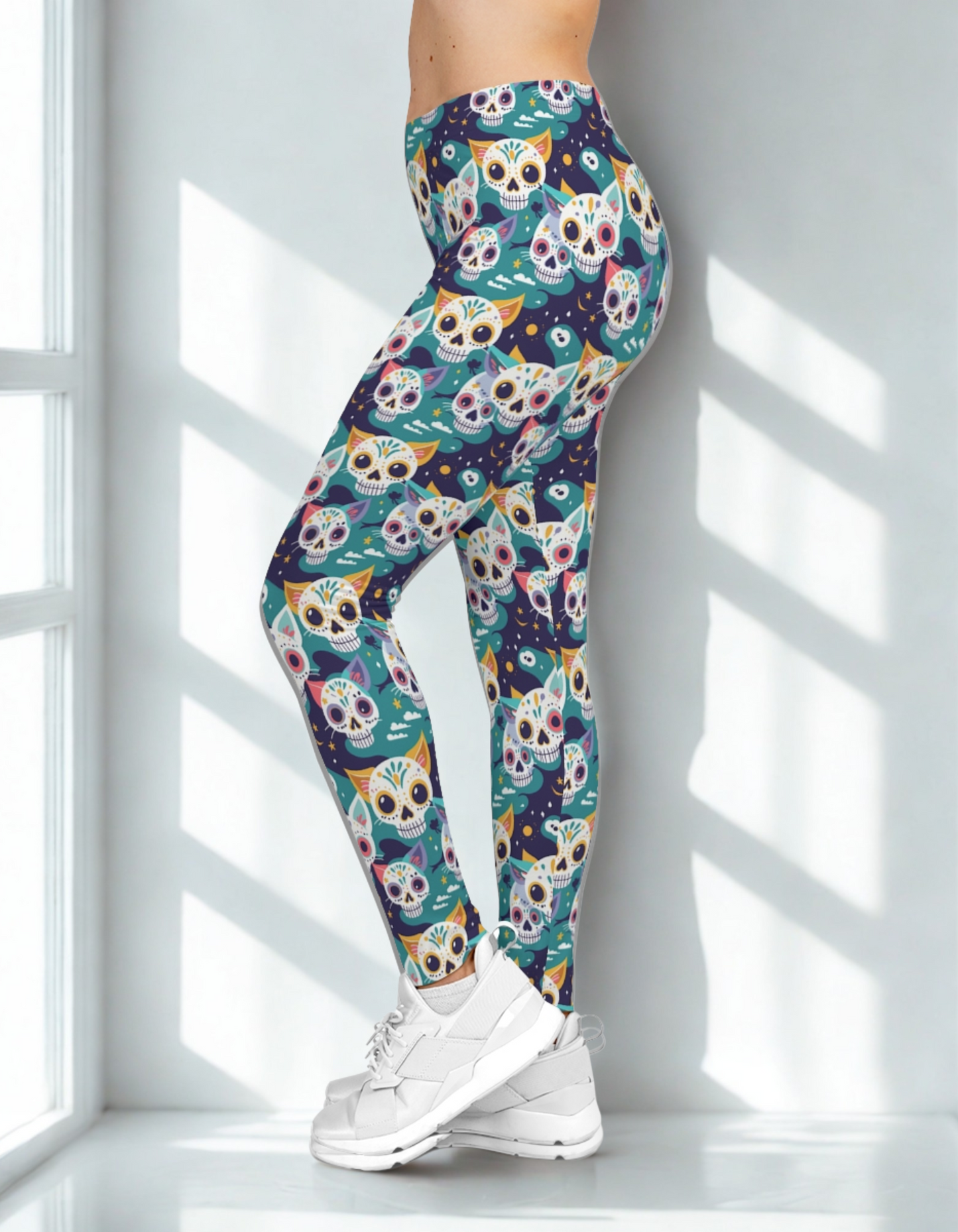 Cat Skull Leggings