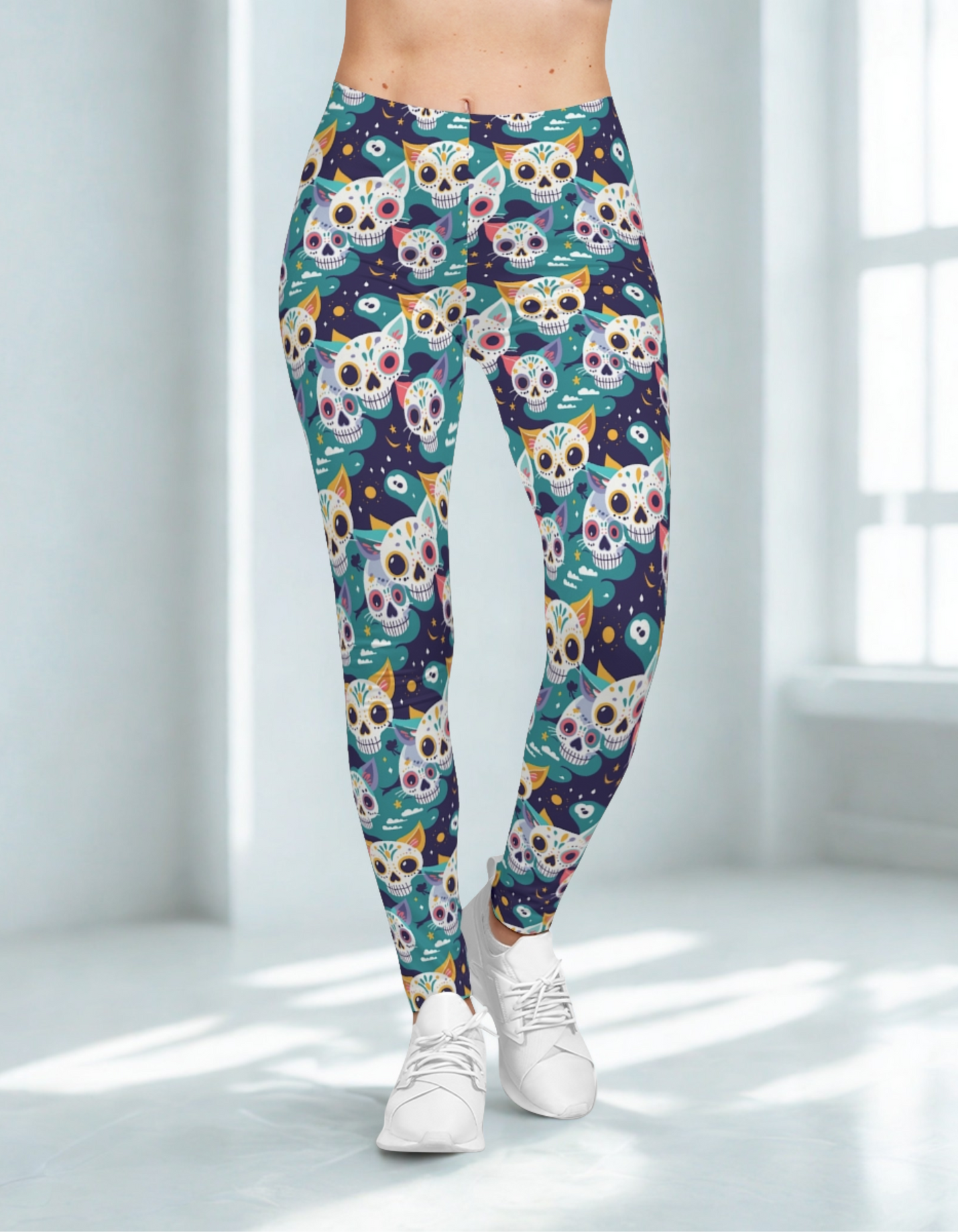 Cat Skull Leggings