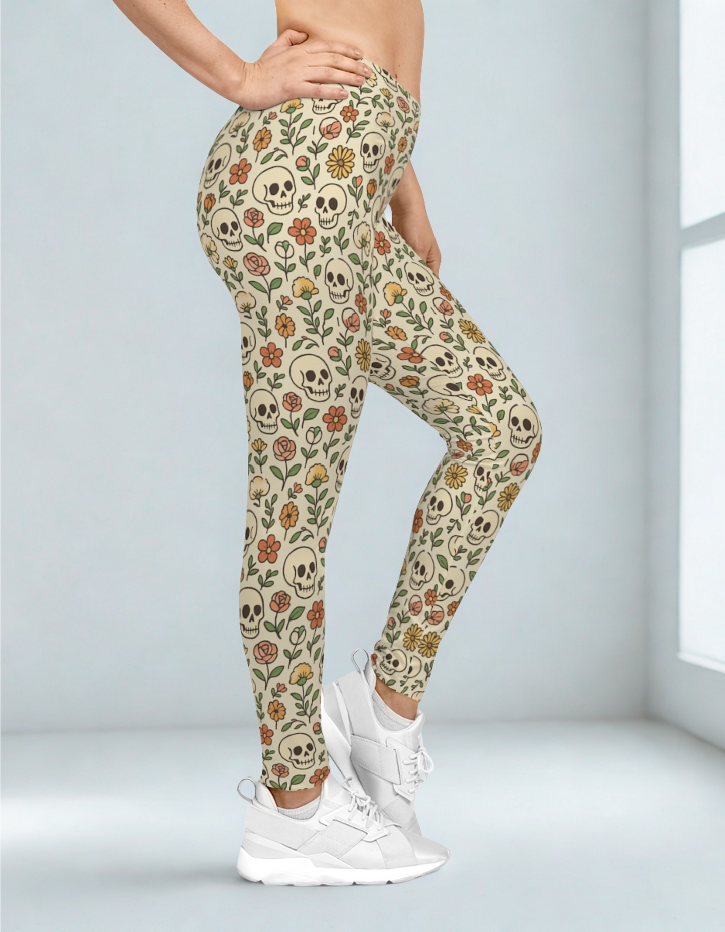 Skull Flower Leggings