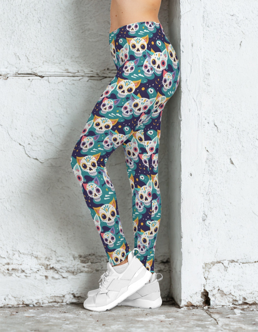Cat Skull Leggings